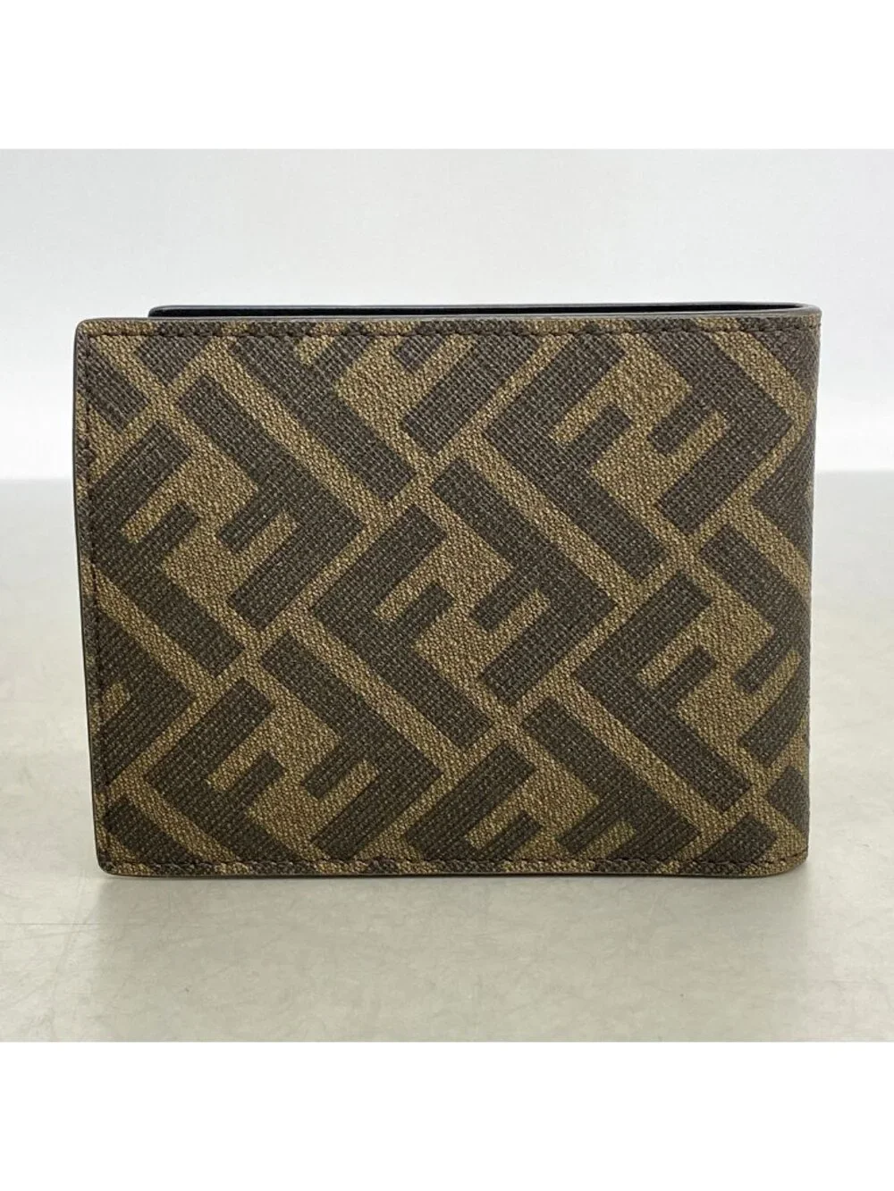 Fendi Wallet Zucca Brown Black Silver